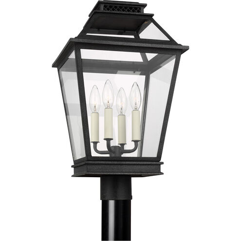 C&M by Chapman & Myers Falmouth 4 Light 21.63 inch Dark Weathered Zinc Outdoor Post Lantern