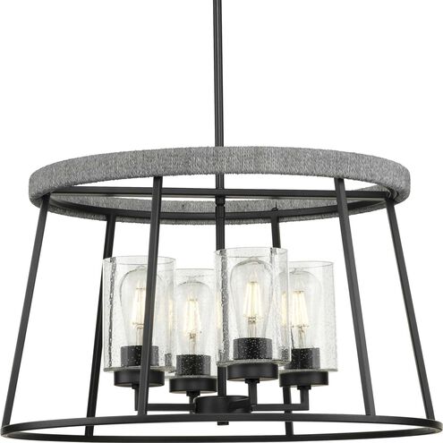 Laramie 4 Light 24 inch Matte Black Chandelier Ceiling Light, Design Series