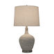 Cameron 30 inch 100.00 watt Ridged White Wash Table Lamp Portable Light