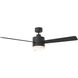 Era 52 LED 52 inch Midnight Black with Midnight Black/American Walnut reversible blades Indoor/Outdoor Ceiling Fan