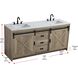 Austin 72 X 34 inch Natural Oak Bathroom Vanity Cabinet