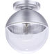 Evie 1 Light 7.5 inch Satin Aluminum Outdoor Flushmount