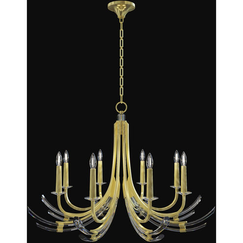 Trevi 8 Light 39.5 inch Gold Leaf Chandelier Ceiling Light