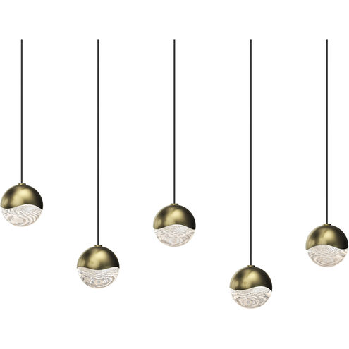 Grapes LED 36.5 inch Brass Pendant Ceiling Light in Small