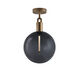 Forked LED 11.42 inch Brass Flush Mount Ceiling Light