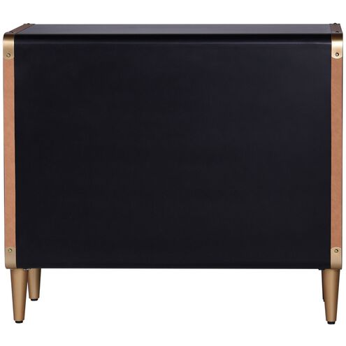 Hector Matte Black and Gold Cabinet