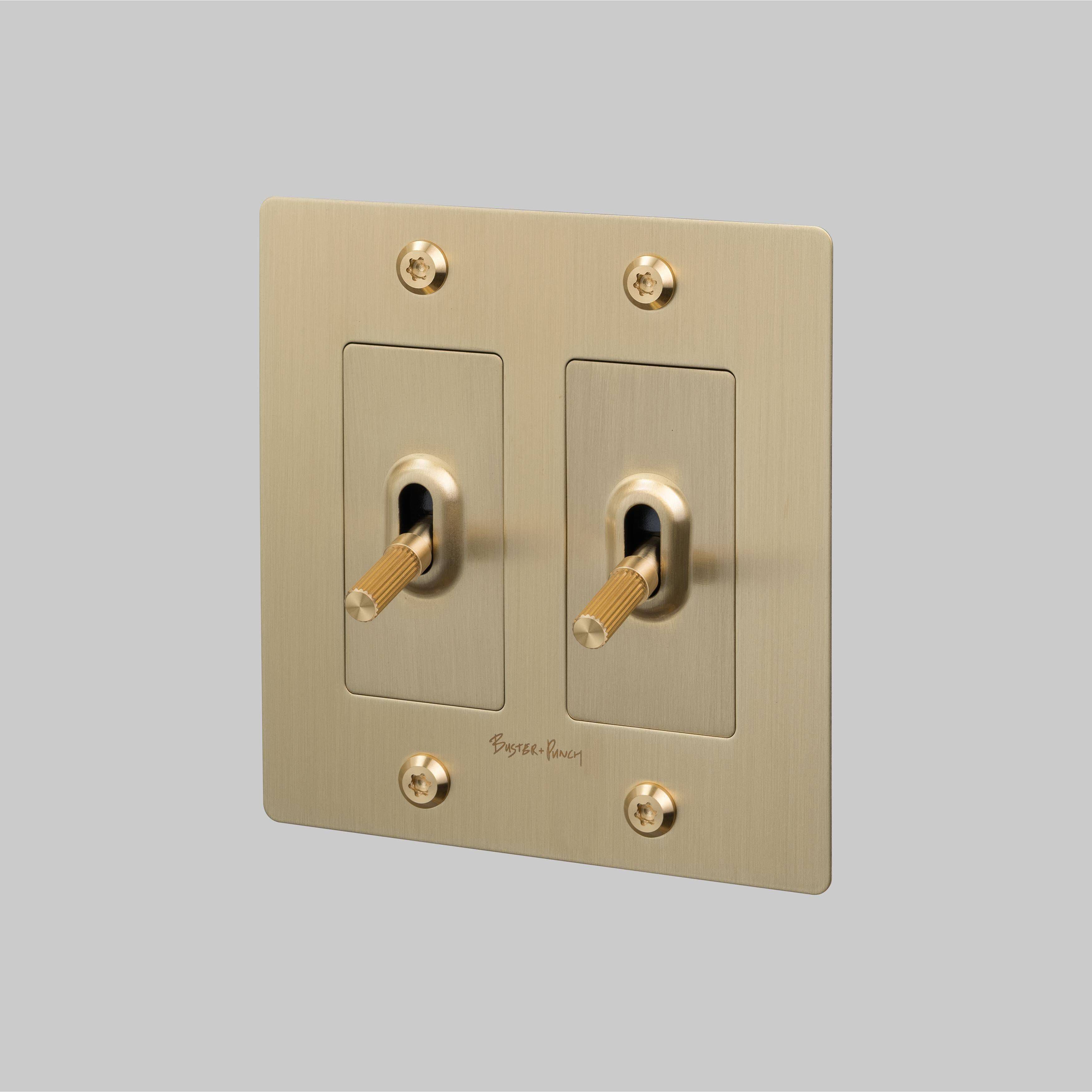 2G Toggle 120-277 Brass Light Switch
