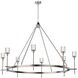 Salita 10 Light 57.75 inch Polished Nickel Chandelier Ceiling Light in Ribbed Crystal