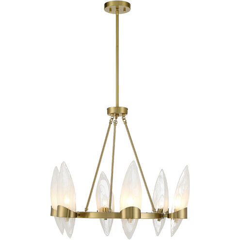 Nouvel 6 Light 27 inch Warm Brass Chandelier Ceiling Light