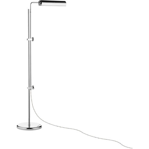 Satire 55 inch 10 watt Polished Nickel Floor Lamp Portable Light