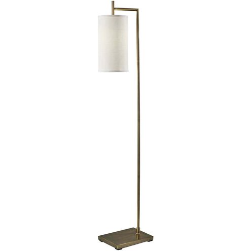 Zion 65 inch 100.00 watt Antique Brass Floor Lamp Portable Light