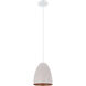 Sarabia 1 Light 7.48 inch Matte White and Pastel Apricot and Copper Pendant Ceiling Light