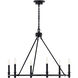 Carrick 6 Light Black Chandelier Ceiling Light, 1 Tier Small