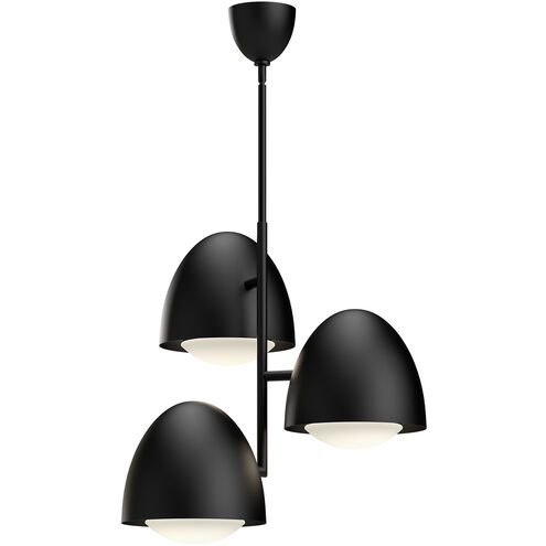 Alora Mood Kenji 3 Light 23.88 inch Matte Black Chandelier Ceiling Light