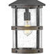 Estate Series Lakehouse LED 9 inch Aged Zinc with Driftwood Gray Outdoor Hanging Lantern, Medium