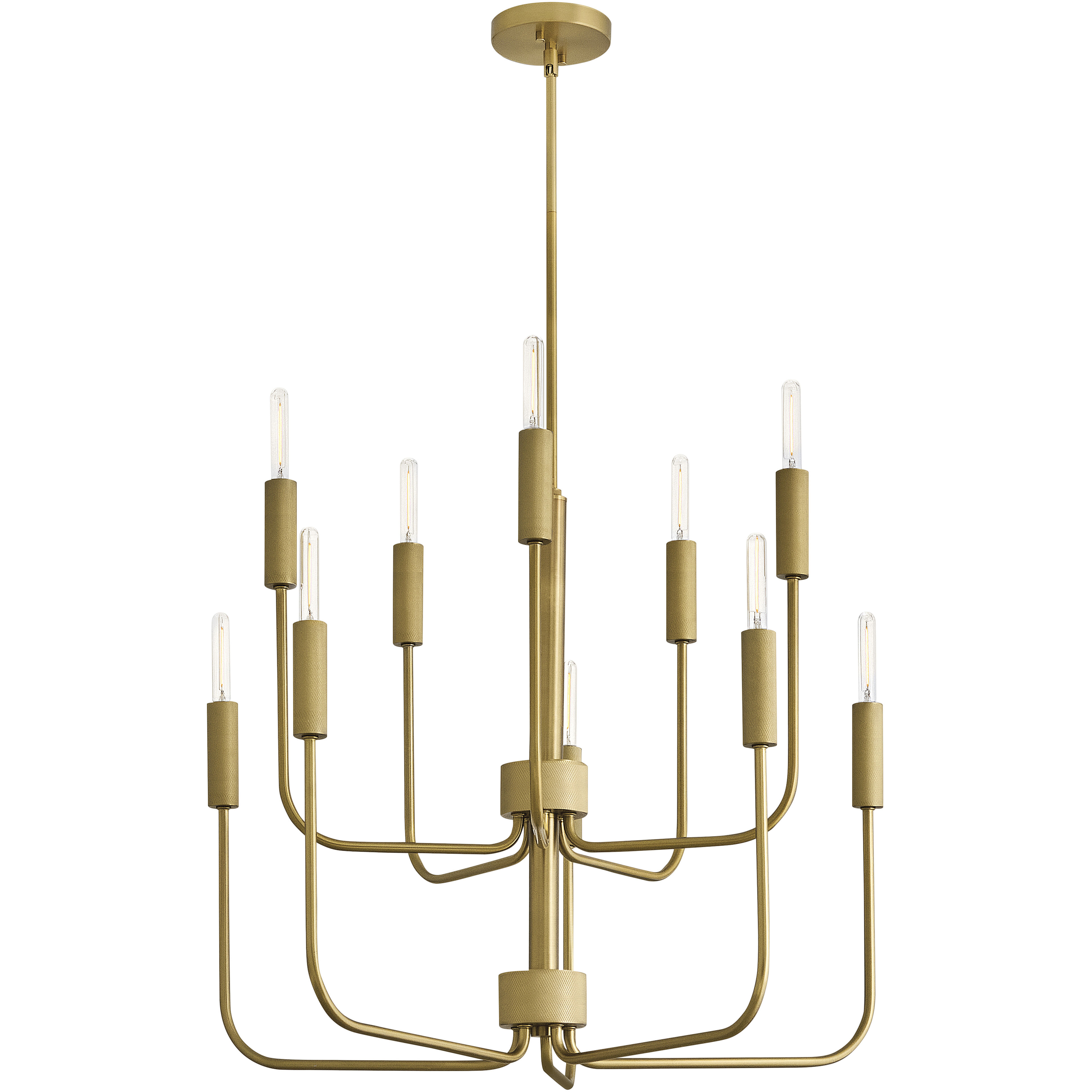 Austen 10 Light 30 inch Lacquered Brass Chandelier Ceiling Light