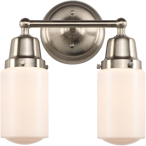 Aditi Dover 2 Light 12.5 inch Brushed Satin Nickel Bath Vanity Light Wall Light, Aditi