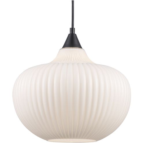 Aristo 1 Light 12 inch Black Shaded Pendant Ceiling Light