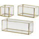 Anita 5 inch Clear/Gold Box