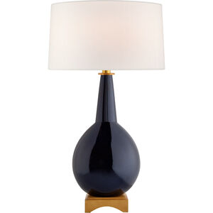 Julie Neill Antoine 30 inch 100 watt Mixed Blue Brown Table Lamp Portable Light, Large