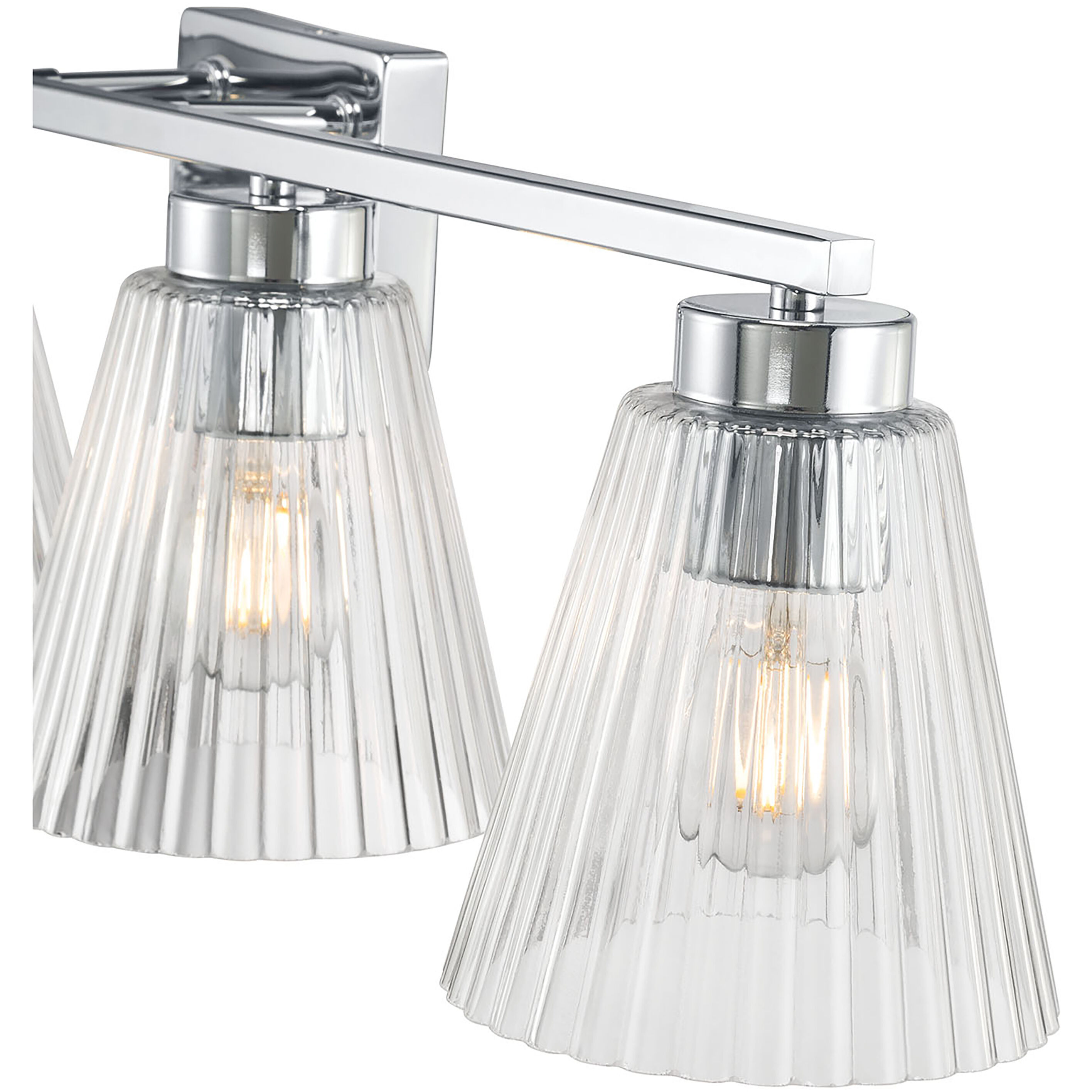 Riville 4 Light 31.75 inch Chrome Bathroom Vanity Light Wall Light