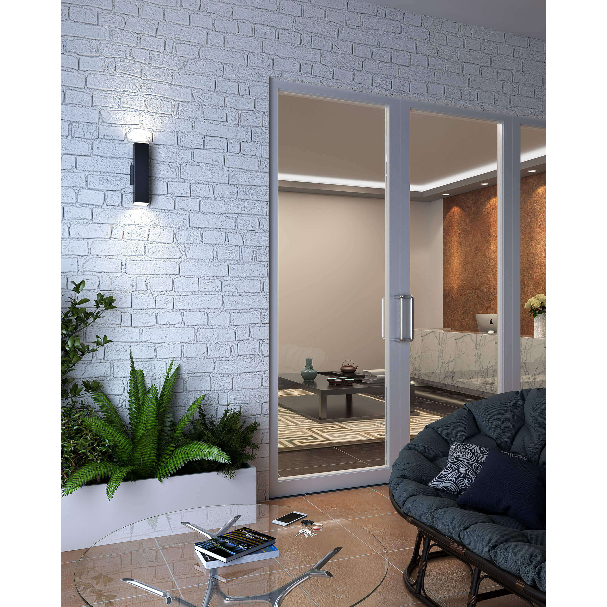 Brooklyn LED 3.95 inch White ADA Sconce Wall Light, Adjustable Cylinder