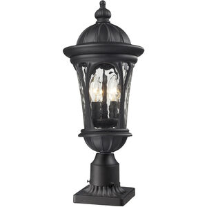 Doma 3 Light 22 inch Black Outdoor Pier Mounted Fixture