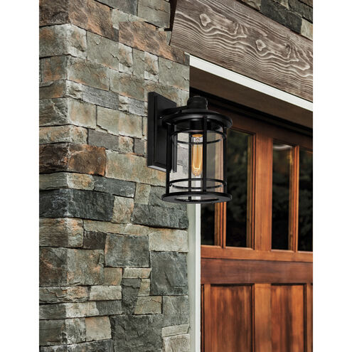 Belmont 1 Light 11 inch Black Outdoor Wall Light