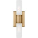 Keaton 2 Light 5 inch Satin Brass Bath Vanity Wall Light