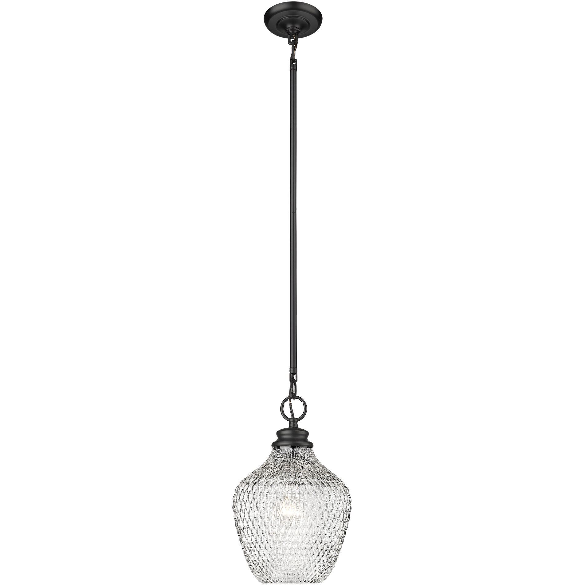 Adeline 1 Light 8.5 inch Matte Black Pendant Ceiling Light