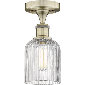 Edison Bridal Veil 1 Light 5 inch Antique Brass Semi-Flush Mount Ceiling Light