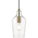 Avery 1 Light 5.25 inch Antique Brass Mini Pendant Ceiling Light