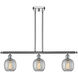 Ballston Belfast LED 42 inch Polished Chrome Island Light Ceiling Light in Seedy Glass, Ballston
