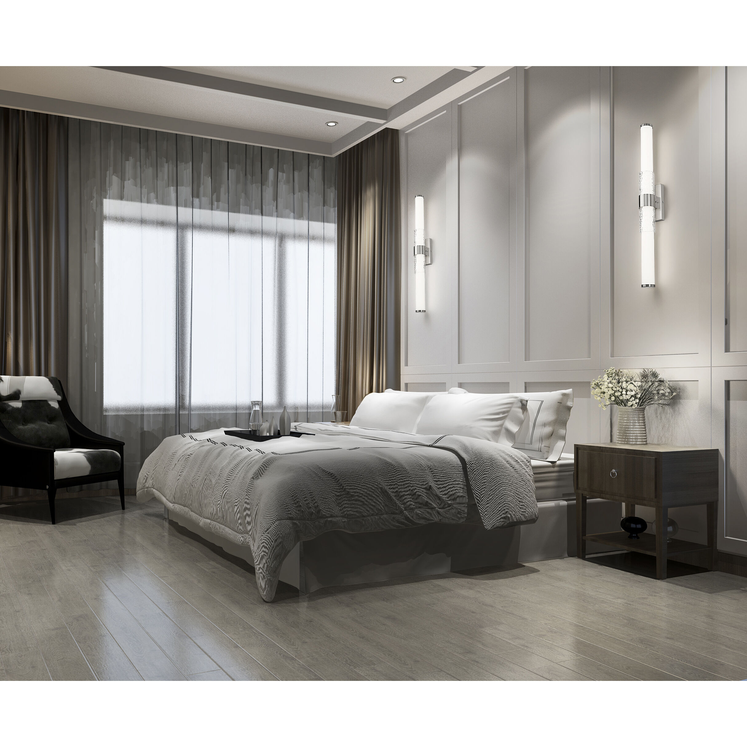 Egon LED 32 inch Brushed Nickel Bath Vanity Light Wall Light