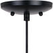Milano LED 4.75 inch Matte Black Mini Pendant Ceiling Light in Terra Tide Glass