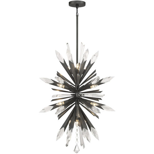 Elsa 12 Light 26.25 inch Midnight Graphite Pendant Ceiling Light