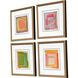 Geometrics Collection Antique Gold Wood With Embossed Weave Pattern Framed Art