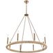 Cabana 8 Light 38 inch Lacquered Gold Chandelier Ceiling Light