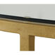 Constance 50 X 50 inch White Leather and Antique Brass Leaf Coffee Table