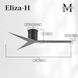 Atlas Eliza-H 56 inch Matte Black with Brushed Nickel Blades Flush Mount Ceiling Fan, Atlas