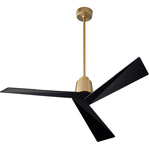 Dynamo 54 inch Aged Brass/Black with Matte Black Blades Ceiling Fan