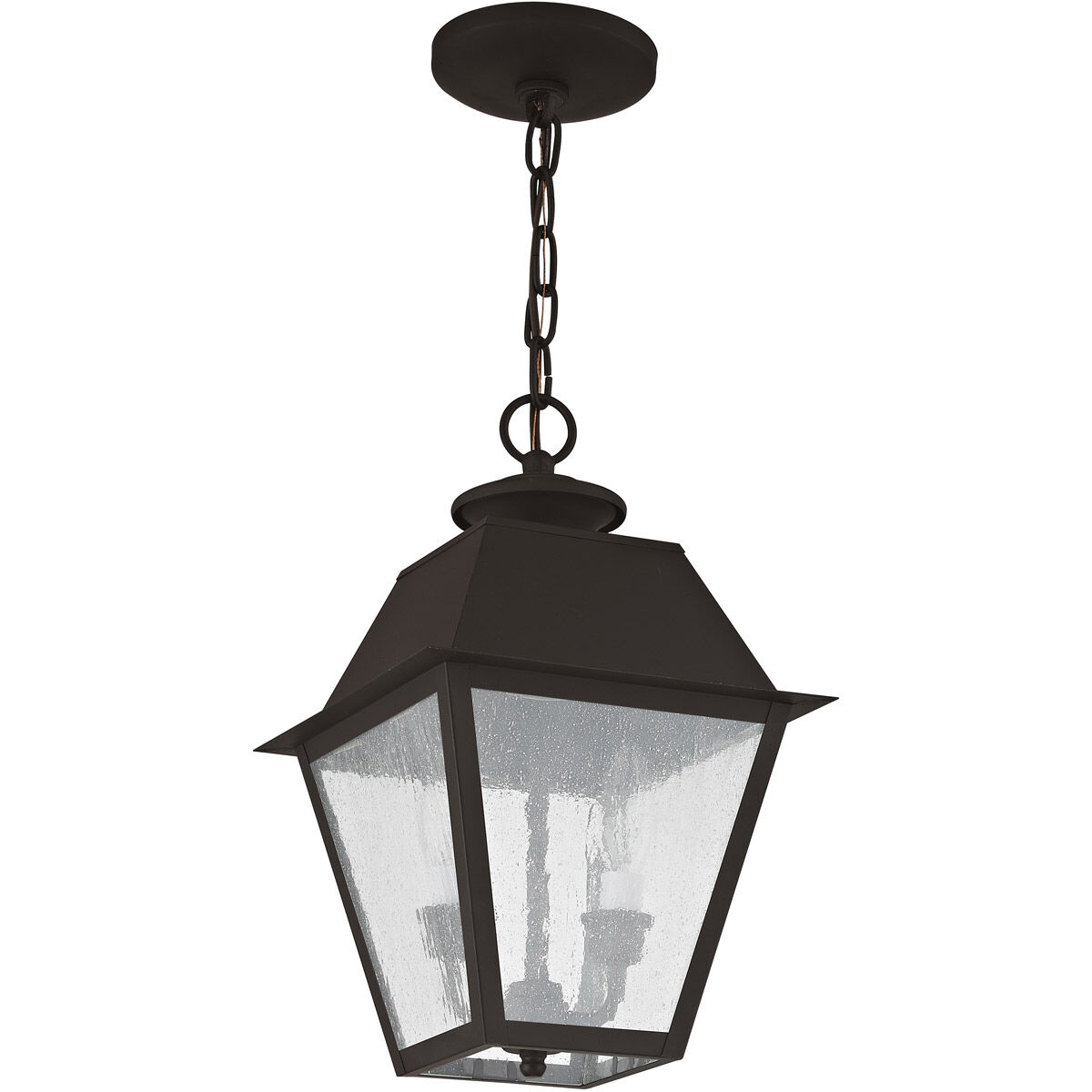 Mansfield 2 Light 9 inch Bronze Outdoor Pendant Lantern