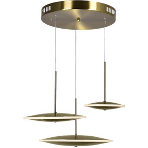 Ovni 22 inch Brass Multi Point Pendant Ceiling Light