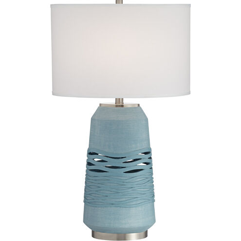 Riverton 24 inch 154 watt Ocean Blue Table Lamp Portable Light