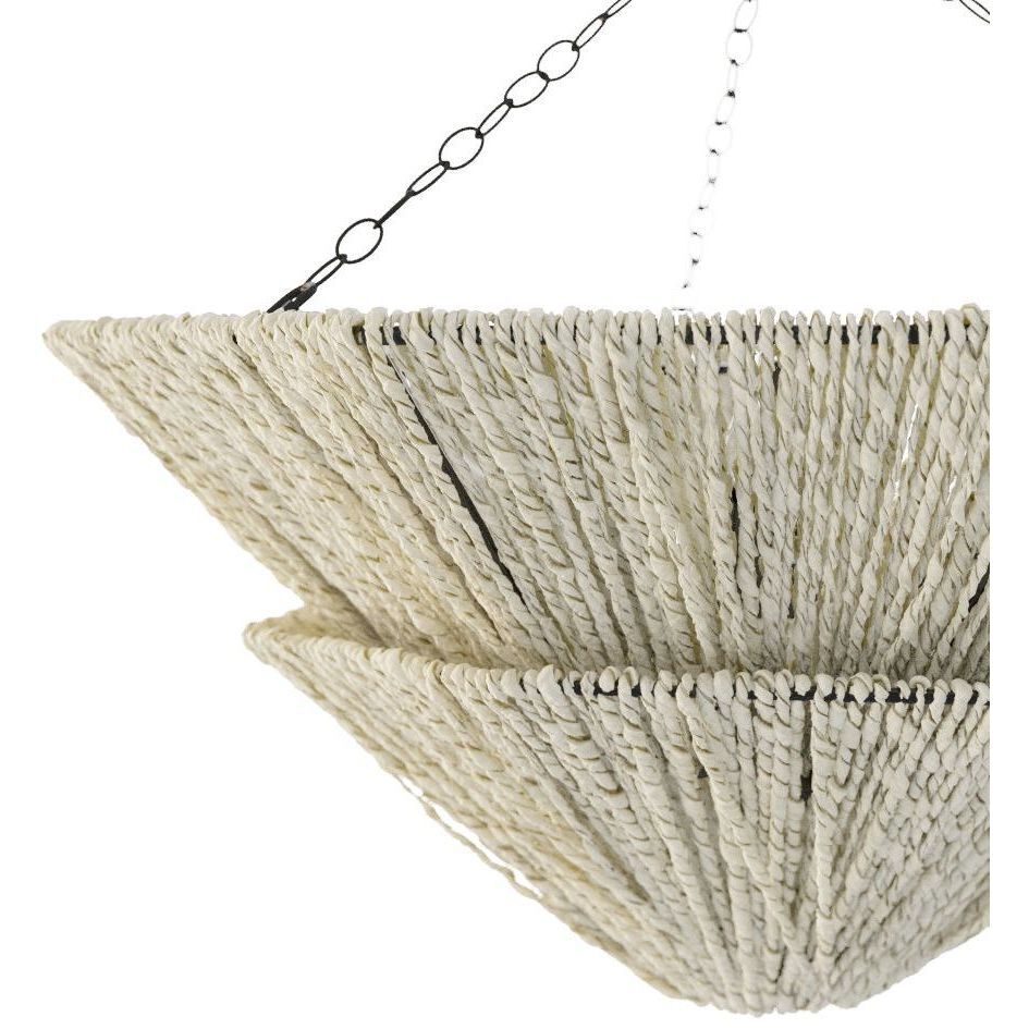 Anya 32 inch Light Gray Stained Chandelier Ceiling Light