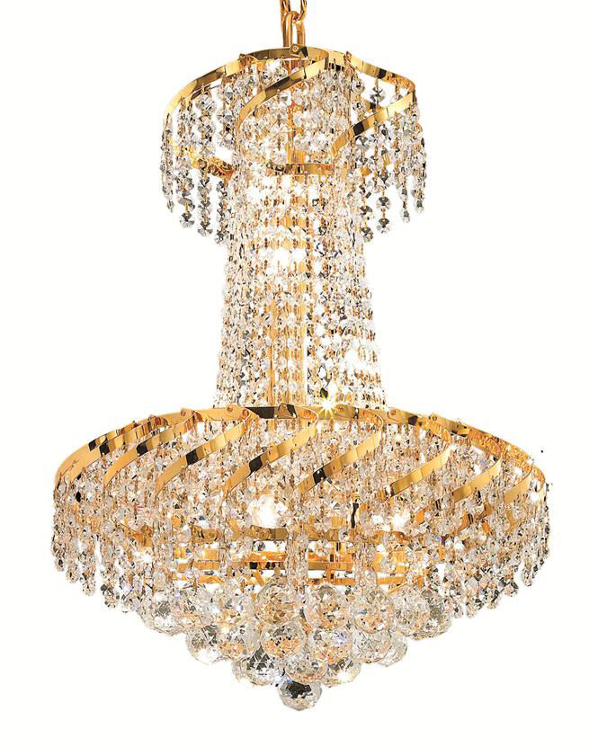 Belenus 6 Light 18 inch Gold Dining Chandelier Ceiling Light in Royal Cut