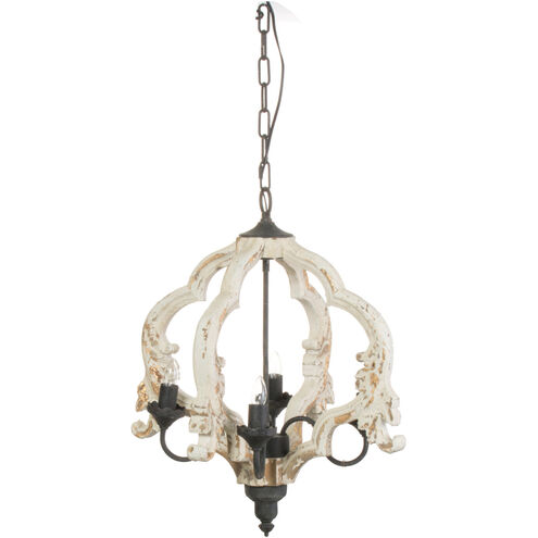 Swithun 15 inch Antique White and Gold Chandelier Ceiling Light