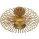 Sheereen 1 Light 20 inch Contemporary Gold Leaf and  Contemporary Gold Semi-Flush Mount Ceiling Light