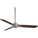 Rudolph 52 inch Brushed Nickel/Medium Maple with Medium Maple Blades Ceiling Fan