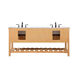 Clement 72 X 22 X 34 inch Natural Wood Bathroom Vanity Cabinet